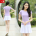 Mùa thu và mùa đông phương thức dành cho người lớn thực hành ngắn tay áo hai mảnh nhảy múa vuông nhảy thể dục nhịp điệu thể dục dụng cụ yoga trang phục cổ động Khiêu vũ / Thể dục nhịp điệu / Thể dục dụng cụ