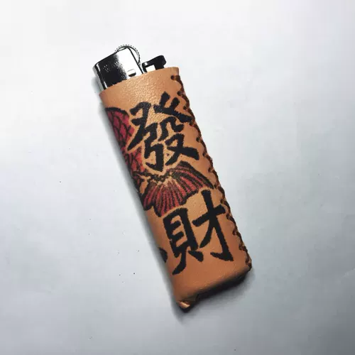 Креативная милая зажигалка ручной работы, кожаный чехол, делается под заказ, на удачу