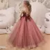 Đám cưới trẻ em cô gái ăn mặc cô gái sinh nhật công chúa váy chủ nhà catwalk show màu đỏ piano trang phục ăn tối - Váy trẻ em