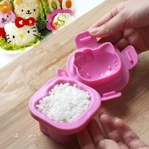Hellokitty Детский Diy Rice Ball плесень милый инструмент для приготовления рисовых суши в форме кошки в форме кошки