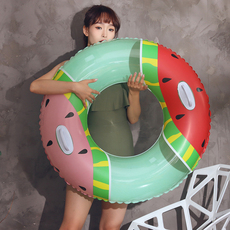 надувной круг 胖子泳圈充气网红救生圈游泳圈成人加厚大人泳圈男女腋下圈带把手