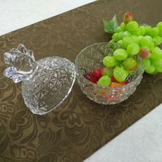 Сахарница 欧式菠萝形水果盘玻璃水晶盅婚庆果盆糖果盘家居干果盘透明玻璃盅