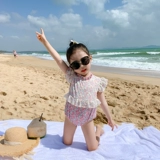 Брендовый детский купальник, кружевной наряд маленькой принцессы, цветочный принт