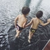 Bơi trẻ em thân trai tam giác dễ thương bé bé bơi lội thân quần áo bơi trẻ em superman spiderman đồ bơi