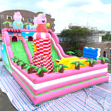 Батут 60平方米妙妙乐园6x10充气城堡蹦蹦床厂家直销支持定制摆摊利器