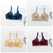 Không có vòng thép siêu mỏng áo ngực nữ breathable bra ren sexy kích thước lớn đồ lót mà không sponge thu thập điều chỉnh áo ngực