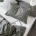 Bộ đồ giường cotton bốn mảnh 1.5m1.8m2.0m ​​giường gạo 笠 đôi khăn trải giường màu rắn quilt cover