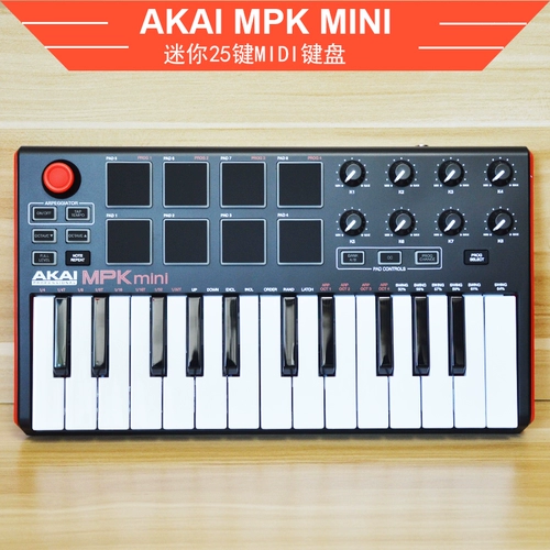 Akai Mpk Mini Mk2 25 Ключ MIDI -клавишная клавиатура Контроллер подушки и портативный Mini
