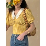 Atelier Onepire | Toscana Summer | Проверено ретро -французское рукав рукав V -neck