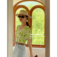 Atelier OnePire | Green Vine Fang Ling Ricoed Top
