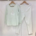 Xiaqi cho con bú tháng quần áo phụ nữ mang thai quần áo nhà cotton đồ ngủ mùa thu quần áo phù hợp với sau sinh ăn quần áo XQ-1750