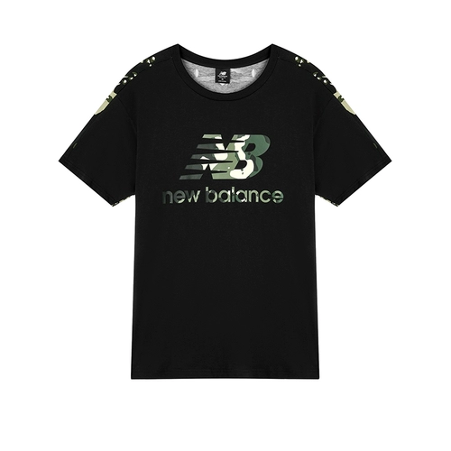 New balance, летняя камуфляжная спортивная тонкая комфортная футболка, круглый воротник