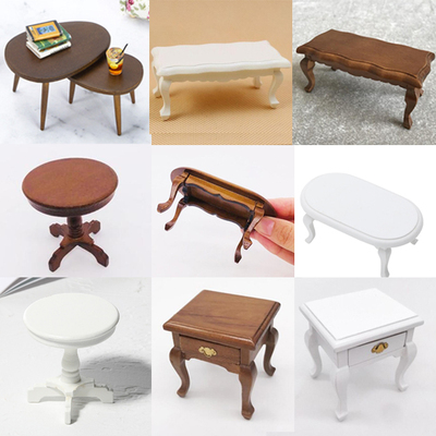 taobao agent OB11 micro -shrinking furniture 12 points baby uses living room ornament coffee table round table short cabinet drawer cabinet kitchen accessories