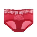 Сексуальная красная раскраска, оберег на день рождения, трусы, с вышивкой, высокая талия