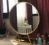 Sắt trang điểm vàng trang điểm gương cơ bản công chúa phòng ngủ bàn trang điểm gương cửa hàng cắt tóc ngồi vòng gương phòng tắm - Gương Gương