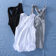 Mùa hè vest nam cotton thanh niên Slim-loại thể thao áo trắng rào cản đáy từ breathable không tay vest