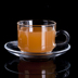 Cốc thủy tinh trong suốt cốc và đĩa 200 ML cốc cà phê đặt đồ dùng một tách đơn giản cổ điển dày Cà phê