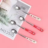 Милая мультяшная клубника, десертная ложка из нержавеющей стали, кофейная палочка для смешивания