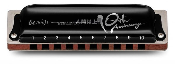 SUZUKI MANJI 10 годовщина Помнить предел стиль M-20x 10 отверстий япония система suzuki Хаммонд губная гармоника