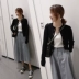 Phần mỏng đan áo khoác cardigan nữ 2018 mới của Hàn Quốc phiên bản của hoang dã rắn màu lỏng đoạn ngắn Slim mỏng áo triều áo kiểu nữ Đan Cardigan