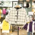 Bây giờ giảm giá quầy Hàn Quốc moimoln ô nhỏ 2018 mùa đông nam nữ kho báu thời trang áo khoác kẻ sọc dày - Áo khoác