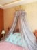Màu xám muỗi net trắng Bắc Âu hạ cánh công chúa tòa án giường net muỗi net chống muỗi giường sợi đa màu tùy chọn với khung và móc Bed Skirts & Valances