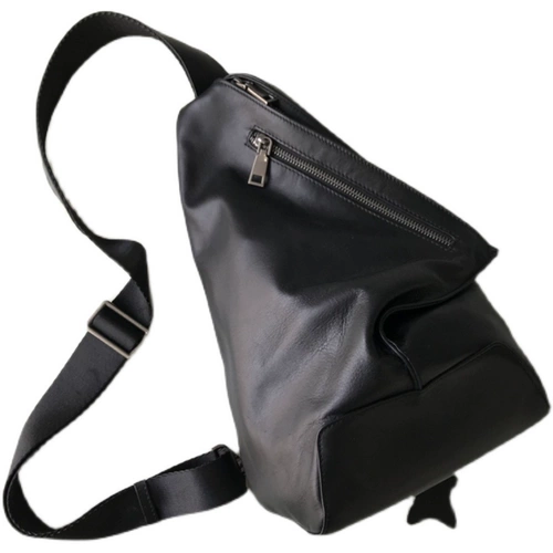 Кожаная нагрудная сумка подходит для мужчин и женщин, воловья кожа, из натуральной кожи