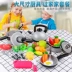 Trẻ em chơi nhà đồ dùng nhà bếp bộ đồ ăn mô phỏng nấu ăn đồ chơi nấu ăn chàng trai và cô gái trái cây và rau quả bộ dao kéo trò chơi lắp ghép Đồ chơi gia đình