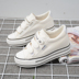 Mùa xuân và mùa hè Velcro giày vải nữ tăng và giúp đỡ thấp dày Hàn Quốc phiên bản của nền tảng giày giày sinh viên bình thường giày trắng Plimsolls