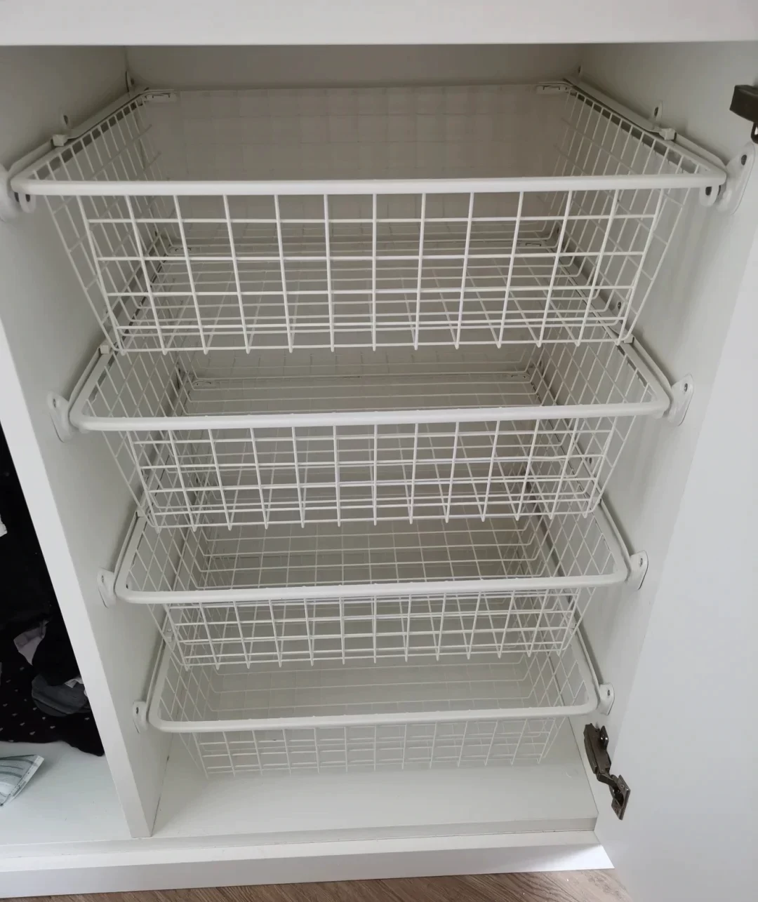 Корзина IKEA для внутренней покупки Yelepa с выдвижной штангой для подвешивания, корзина для белого шкафа