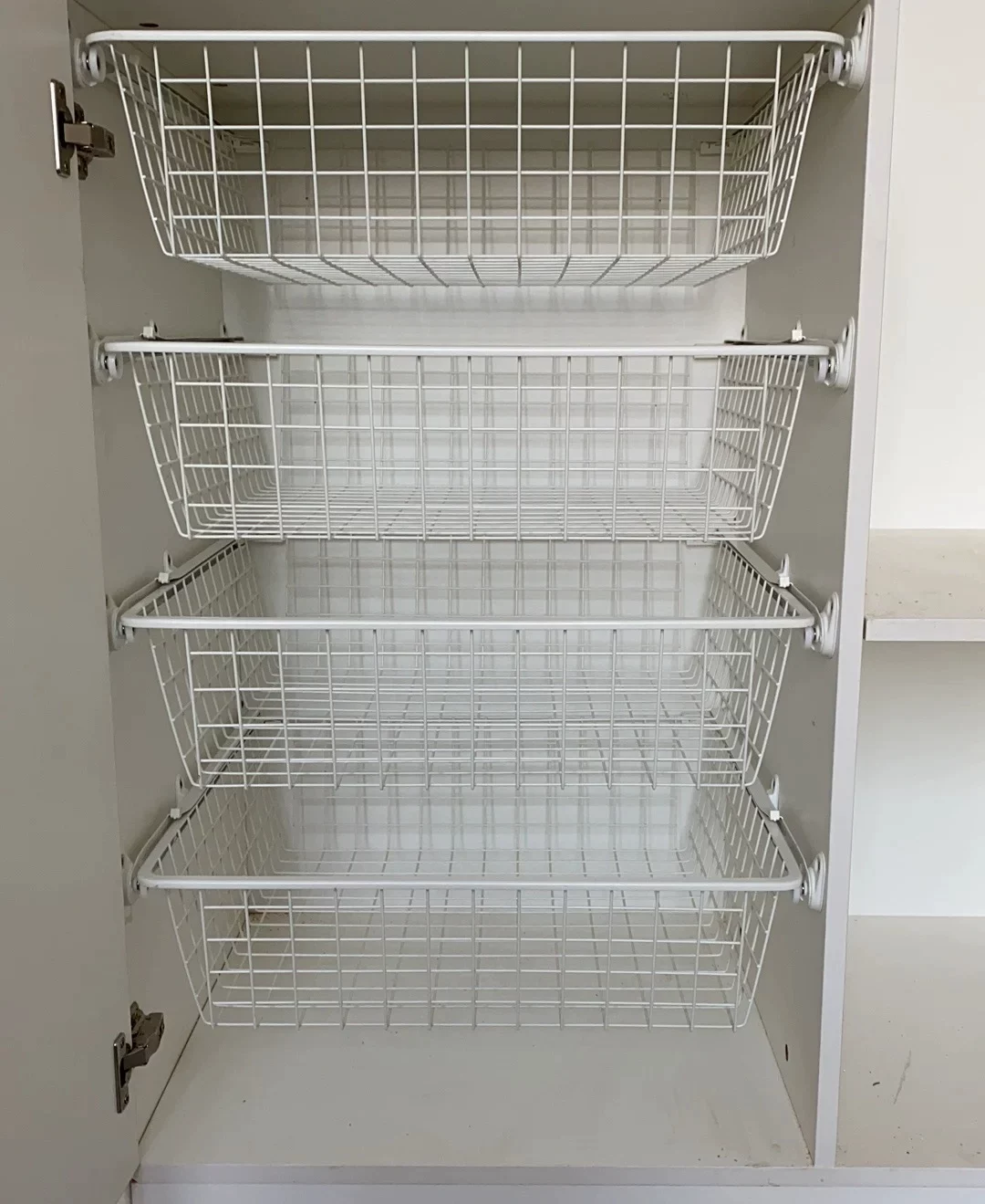 Корзина IKEA для внутренней покупки Yelepa с выдвижной штангой для подвешивания, корзина для белого шкафа