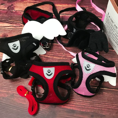 Дроящая веревка для собак Небольшая средняя жилетка для собак Ходьба для собак веревка Ангел крылопроницаемые крыло быки с бычьей борьбой с питомником