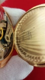 Антикварные золотые высококлассные бриллиантовые карманные часы, 14 карат, розовое золото