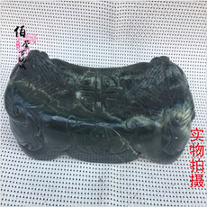 Подвеска для автомобиля 仿古岫玉白玉玉器青海料俄罗斯料双虎头刻夏季清凉颈椎保健康枕头