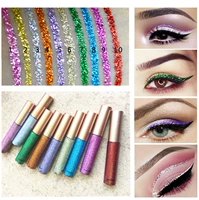 Đầy màu sắc sáng bóng bút kẻ mắt màu nhấp nháy bóng mắt sáng Jingjing sequins eyeliner sân khấu trang điểm bóng mắt COS kẻ mắt 2 đầu