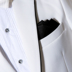 Ảnh của nam giới phù hợp với hình ảnh phù hợp với váy trang phục sân khấu máy chủ ca sĩ hội nghị thường niên trang phục trắng với đường viền màu đen Suit phù hợp