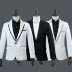 Nam sọc phù hợp với máy chủ trang phục dài tay áo phù hợp với giai đoạn ca sĩ phù hợp với màu đen và trắng vàng bạc ảnh váy