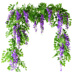 Mô phỏng 2,4 m Wisteria hoa giả hoa tím trần hoa nho trang trí đám cưới cây nho nho hoa mây - Hoa nhân tạo / Cây / Trái cây cây đào giả Hoa nhân tạo / Cây / Trái cây