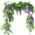 Mô phỏng 2,4 m Wisteria hoa giả hoa tím trần hoa nho trang trí đám cưới cây nho nho hoa mây - Hoa nhân tạo / Cây / Trái cây Hoa nhân tạo / Cây / Trái cây