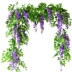 Mô phỏng 2,4 m Wisteria hoa giả hoa tím trần hoa nho trang trí đám cưới cây nho nho hoa mây - Hoa nhân tạo / Cây / Trái cây hoa hồng giả đẹp Hoa nhân tạo / Cây / Trái cây