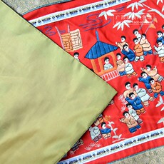 Miaoxiu 民间手工丝线绣 百子福刺绣百子图 送老人长辈老外出国礼品装饰画