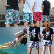 Tide thương hiệu phong cách Trung Quốc quần bãi biển mùa hè giản dị lỏng kích thước lớn quần short nam bơi thân đàn hồi eo đàn hồi - Quần bãi biển