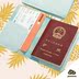 In tay Cặp hộ chiếu Người giữ vé Tối giản Da Hộ chiếu ID Trường hợp Bao đựng Túi lưu trữ Có thể in ví đựng giấy tờ cá nhân Túi thông tin xác thực