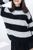 [] J 24 Phiên bản Hàn Quốc của mùa thu cổ tròn áo thun sọc dài tay áo len hoang dã áo len nữ C1 áo len gile nữ Áo len