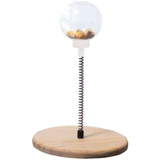 Кошачья игрушечная самостоятельная артефакт с твердым деревом пружины петля утечка головоломка головоломка собака кошачья кормление питатель дразнящий кошка