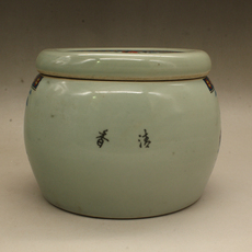 Горшок 清同治粉彩群婴图案蛐蛐罐 古玩瓷器 古董摆件 做旧瓷器收藏