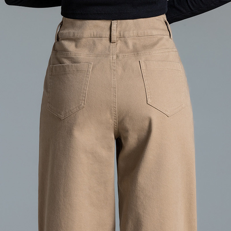 Factory direct sales of spring and summer pure cotton women's pants, wide-leg long pants, high-waisted elastic loose casual pants, wide-leg slimming pants Application Scenario