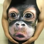 Funny Doodle Monkey 3d Gorilla Sweat Vest Fat Fat Kích thước lớn của nam giới Sáng tạo mô hình động vật ba chiều áo 3 lỗ nam rộng nách