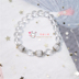 Nguyên bản màu hồng tự nhiên Crystal Pink Chalcedony Bracelet Bracelet Blue Blue Chalcedony Sweet Fresh Nữ Sinh nhật - Vòng đeo tay Clasp vòng tay hermes Vòng đeo tay Clasp