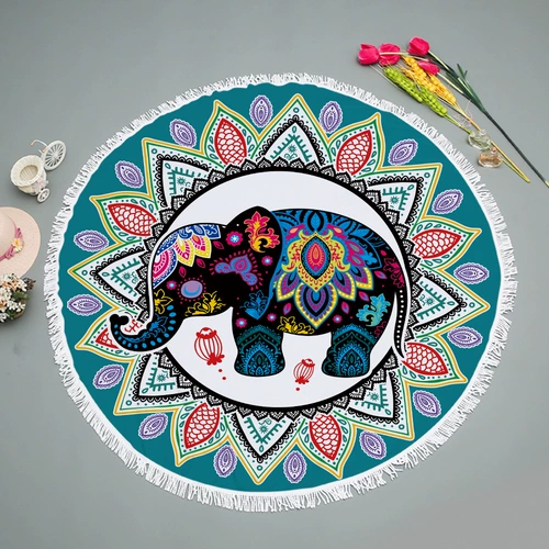 Внешняя торговля юго -восточной азиатской рисунок с утолщенным песчаным пляжным полотенцем на открытом воздухе полевая подушка